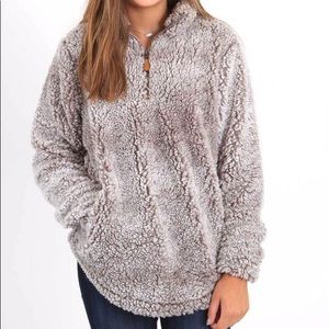 Simply Southern Grey Sherpa Pullover